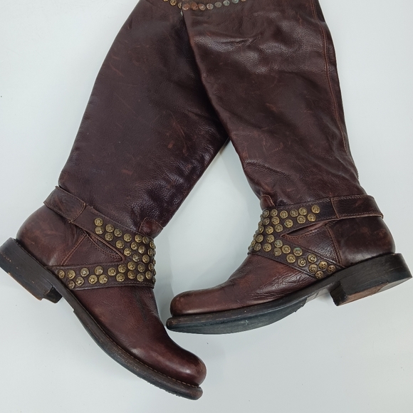 Frye Jenna Studded Leather Boots - Picture 3 of 9
